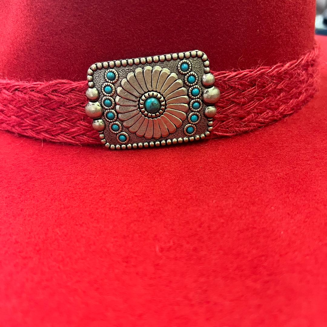 Fling Heart Crown Red Felt Hat