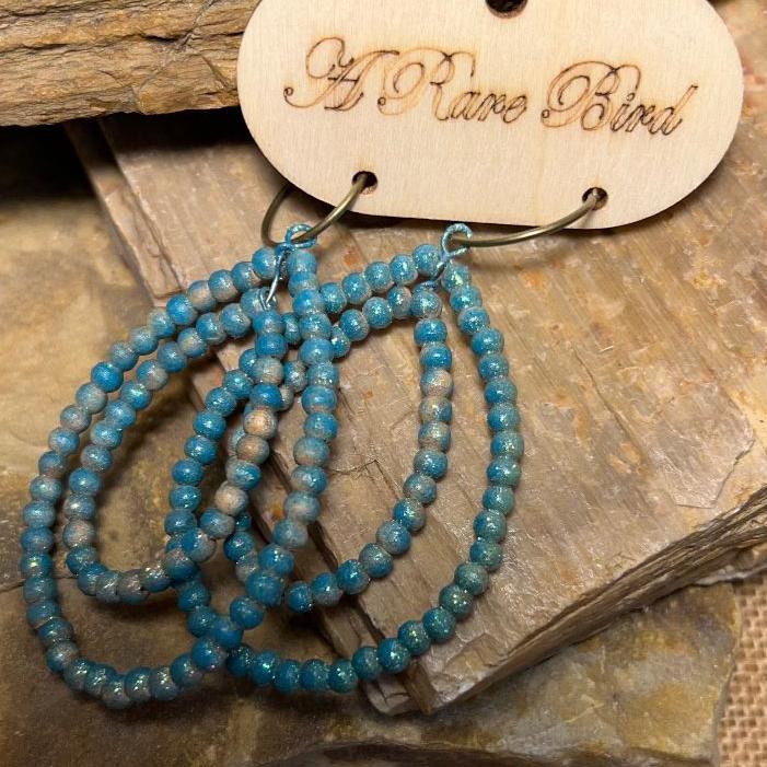 Teakwood Teardrop Hoop Earrings