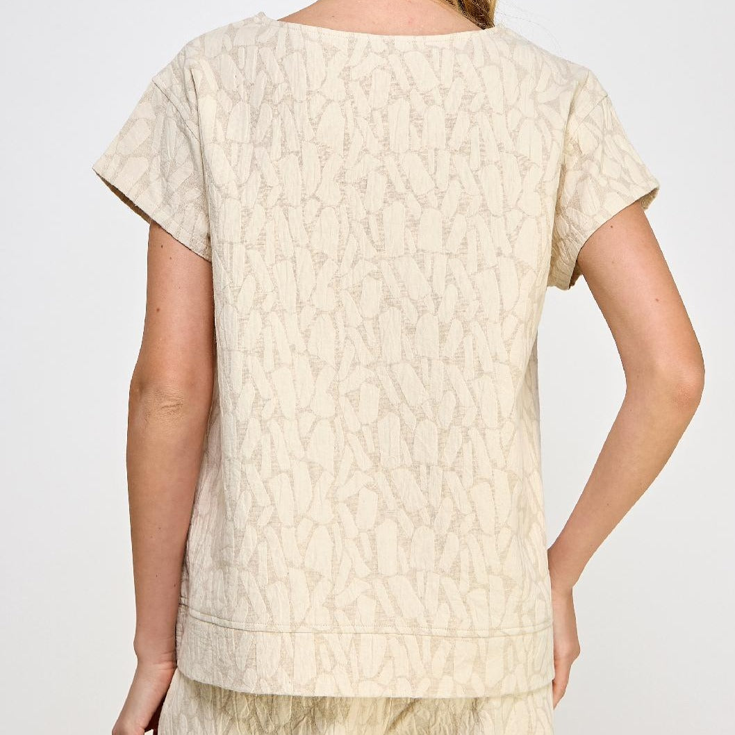 Short Sleeve Taupe Top Only