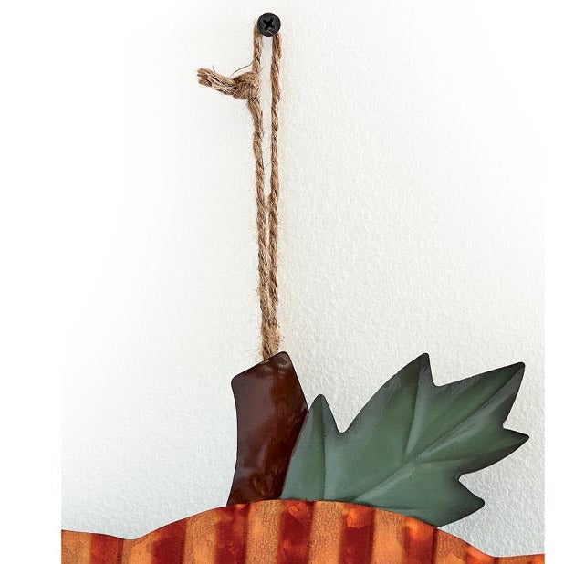 Trick or Treat Pumpkin Tin Yard Stake