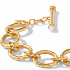 Catalina Demi Link Bracelet Gold Pearl
