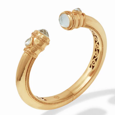 Cassis Demi Cuff Iridescent Clear Crystal