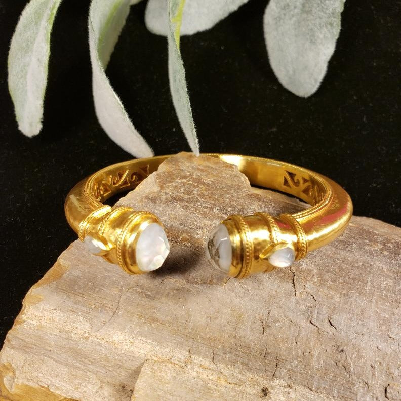Cassis Demi Cuff Iridescent Clear Crystal