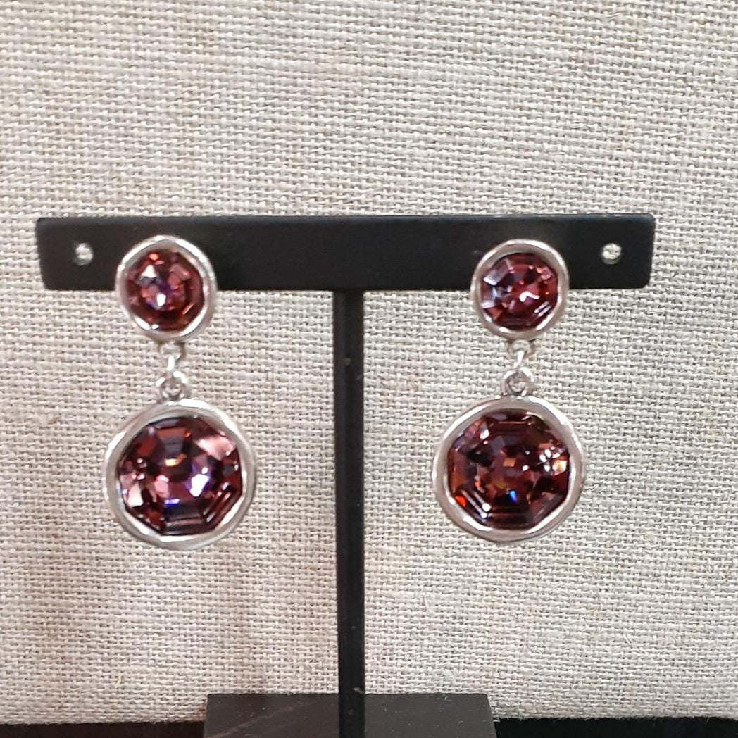 Double Trouble Stunning Pink Swarovski Earrings