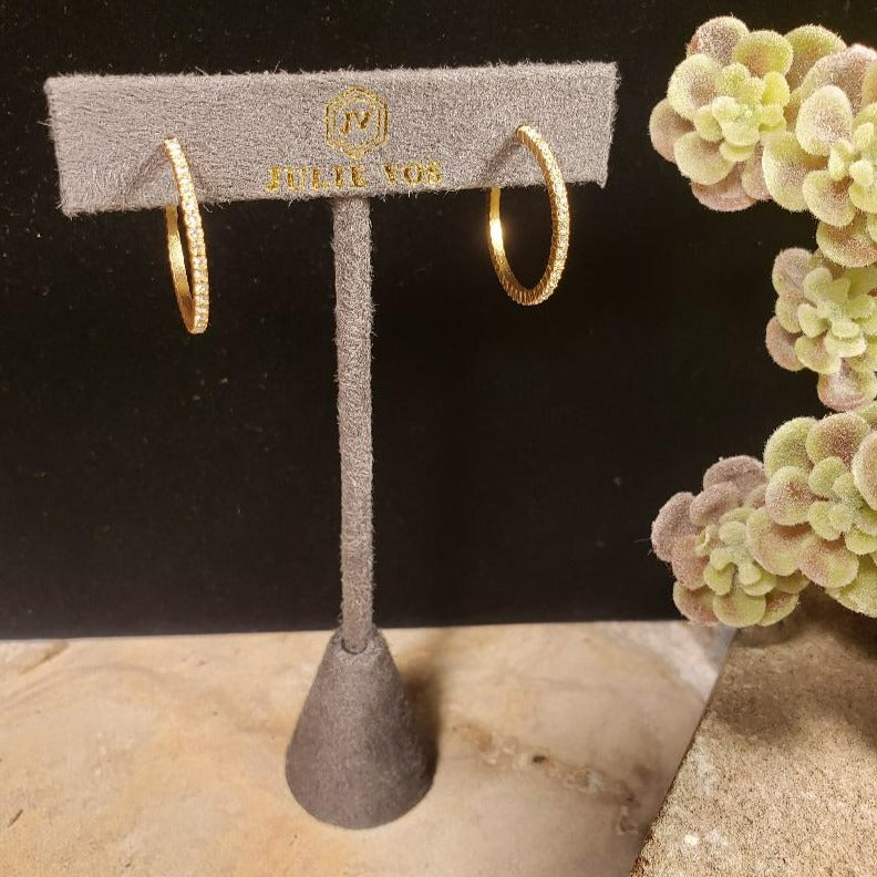 Windsor Small Gold Crystal Hoop