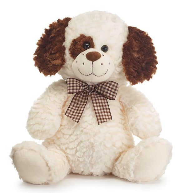 Happy Puppy Sitting Beige & Brown