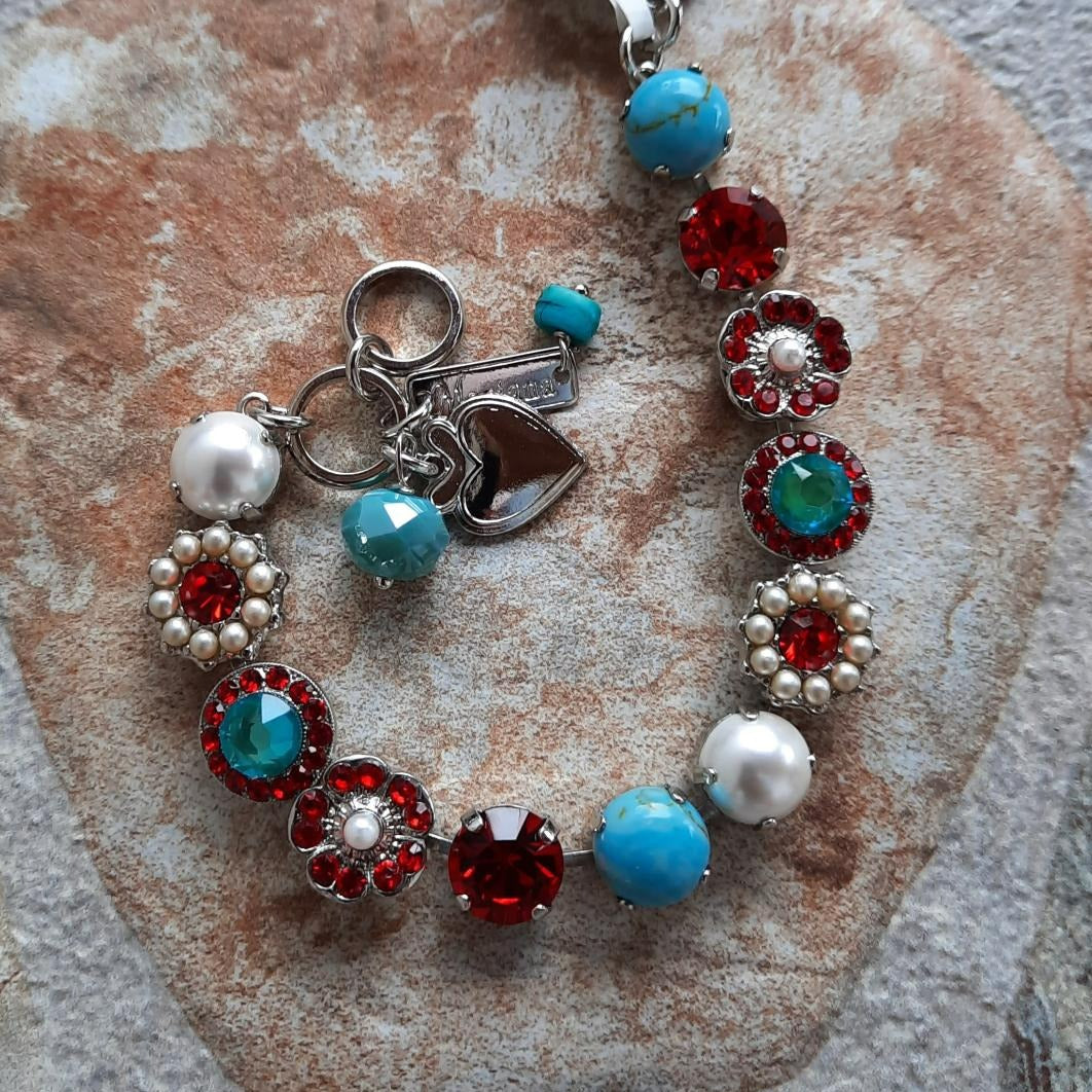 Lovable Rosette & Turquoise in Happiness Bracelet