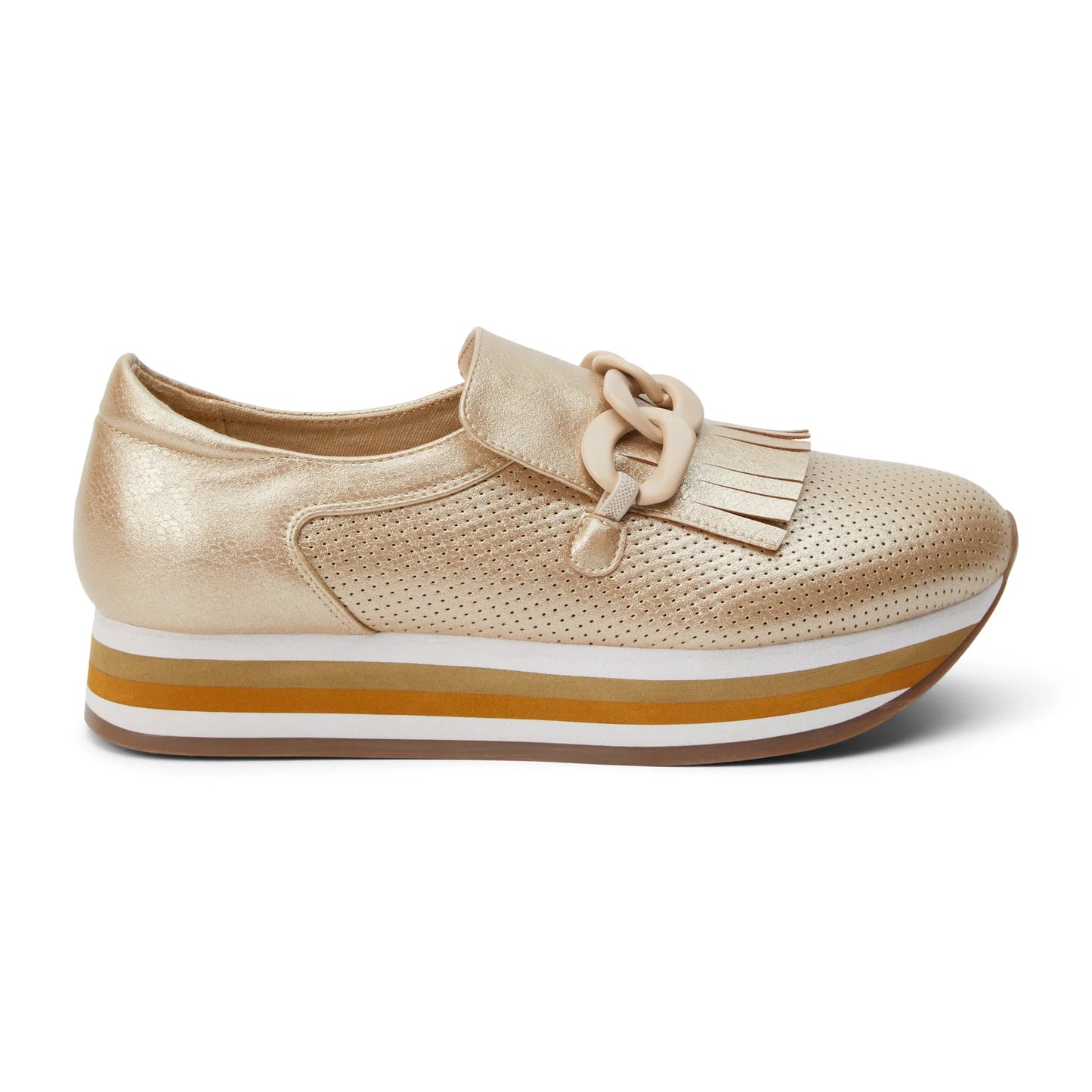 Bess Platform Gold Loafer