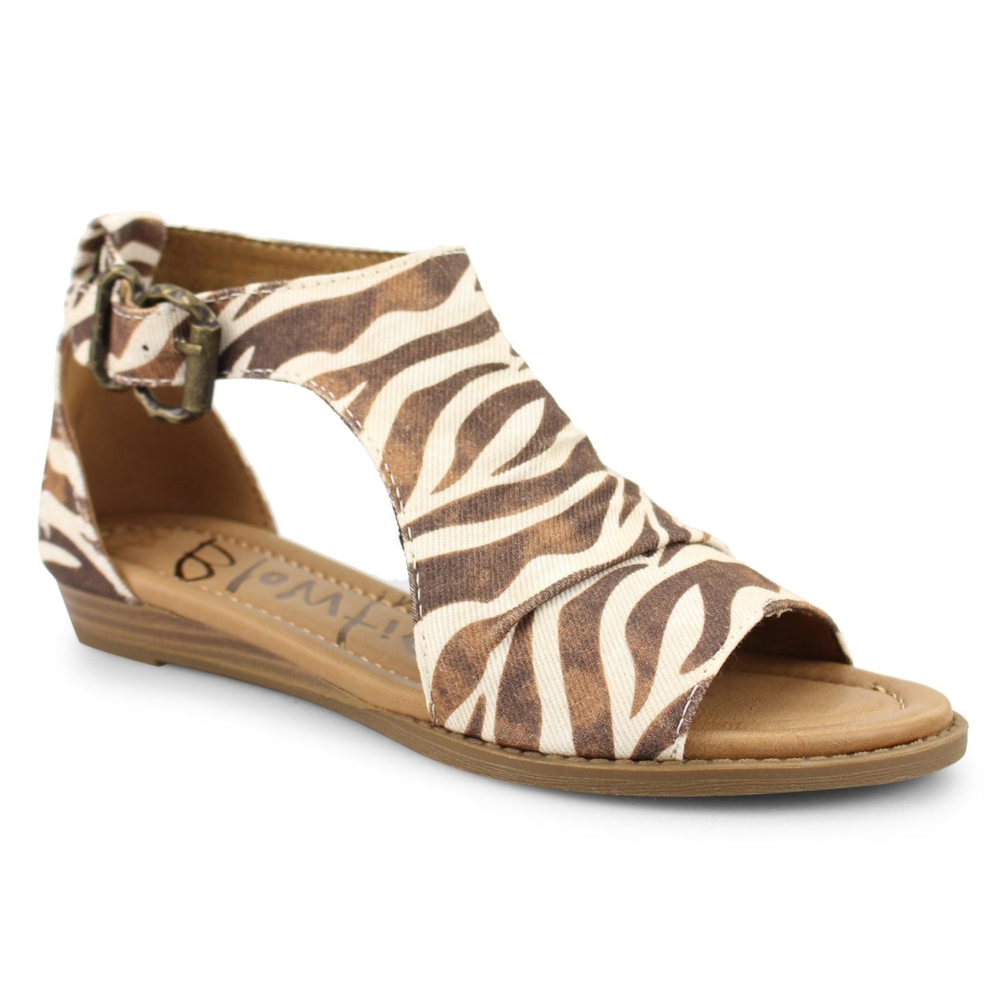 BYEA Zebra Micro Wedge Sandal