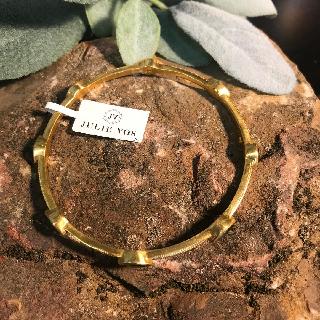 Monaco Bangle Gold Charcoal Blue Medium