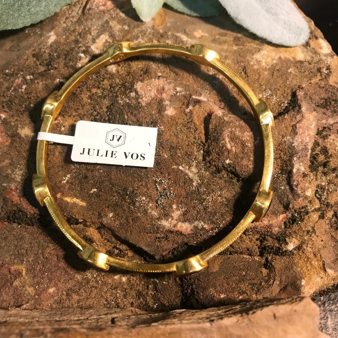 Monaco Bangle Gold Charcoal Blue Medium