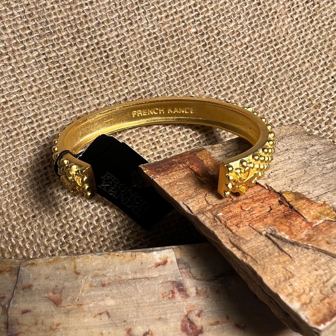 Black Diamond Austrian Crystal Gold Bangle