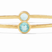 Milano Gold Bangle Bahamian Blue