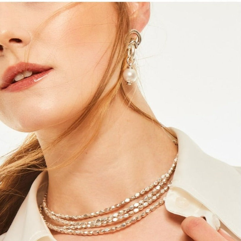 Paths Silver Necklace