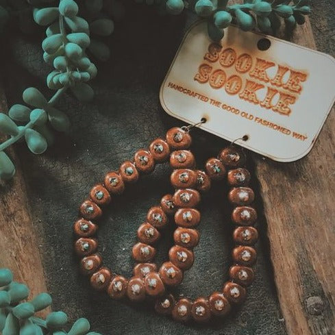 Copper Earrings made of Ravenas Polymer Clay
