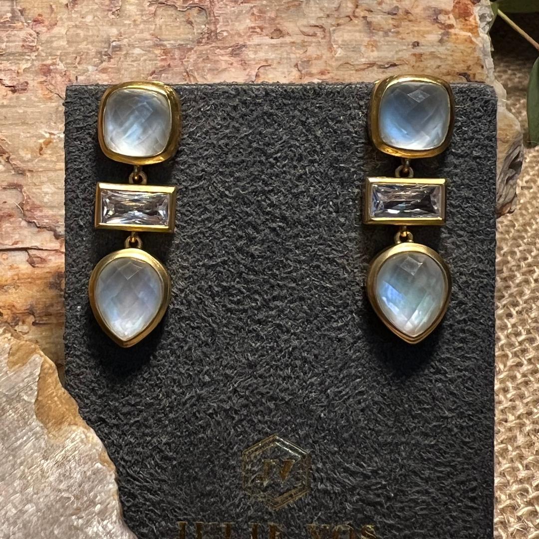 Antonia Tier Iridescent Clear Crystal Earring