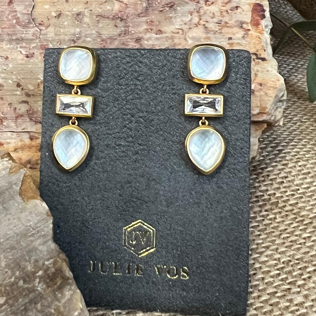 Antonia Tier Iridescent Clear Crystal Earring
