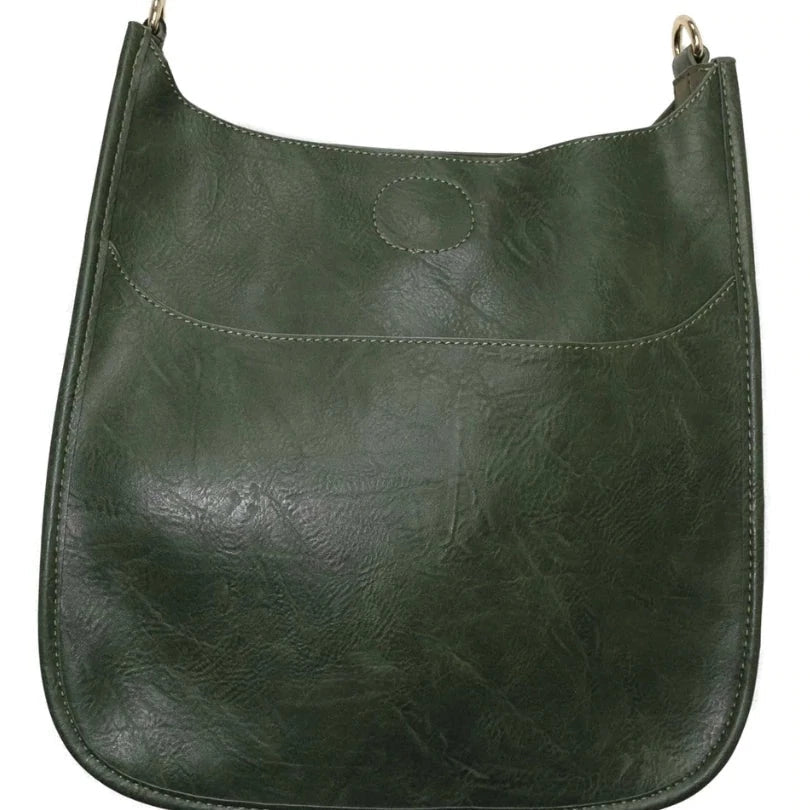 Vegan Leather Classic Messenger Olive Handbag