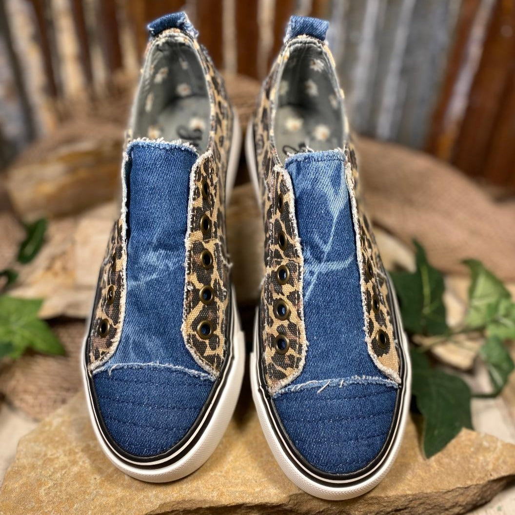 Double Sided Leopard Slip on Sneakers