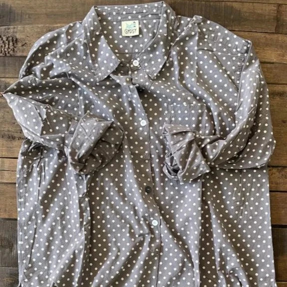 Starburst Top Grey Dot