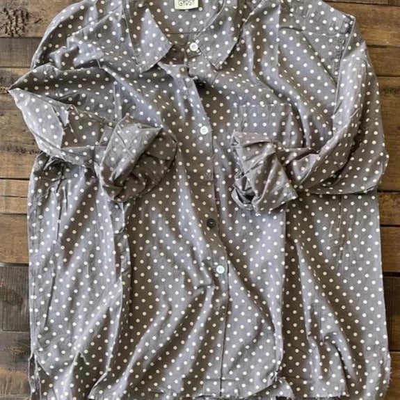 Starburst Top Grey Dot