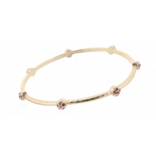 Czech Encrusted Bangle Pink Bracelet