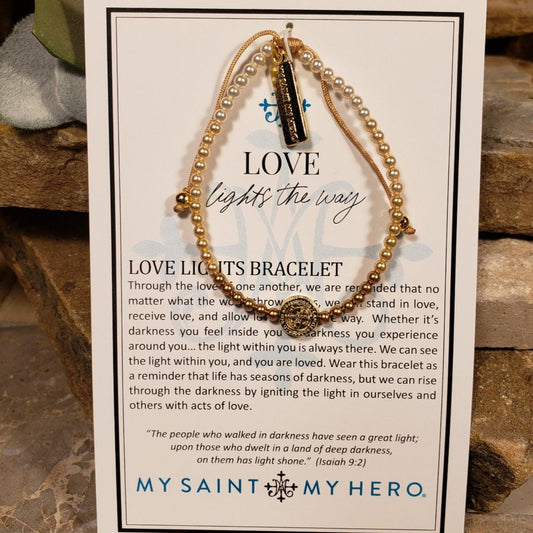 Love Lights the Way - St. Amos Crystal Pearl Bracelet
