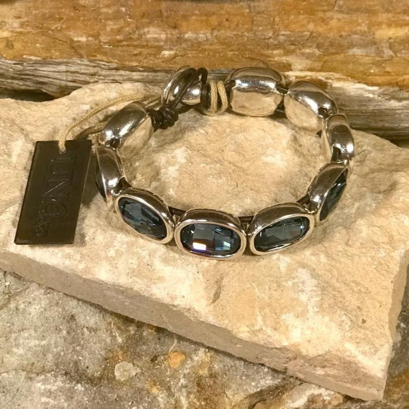 Stunning Blue Denim “LIGHTS” Swarovski Crystal Bracelet