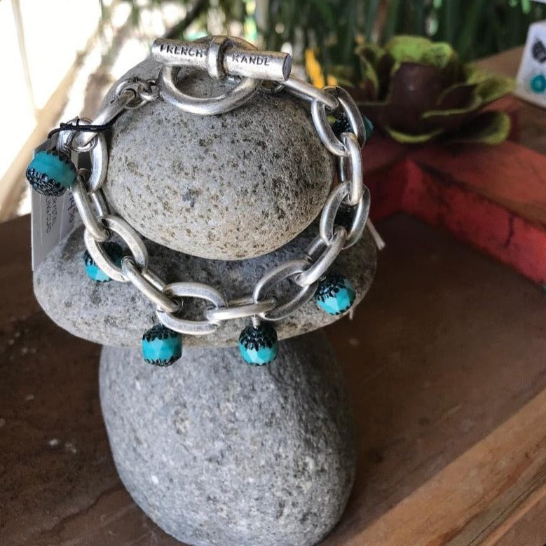 Turquoise Lourdes Chain Bracelet