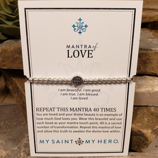 Mantra of Love Silver Benedictine Bracelet