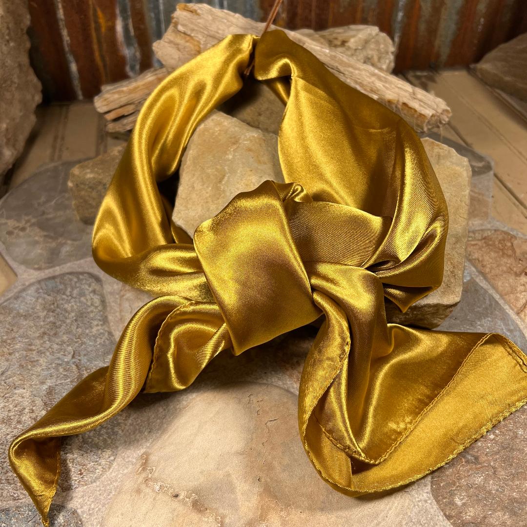 Mustard Gold Shimmer Wild Rag