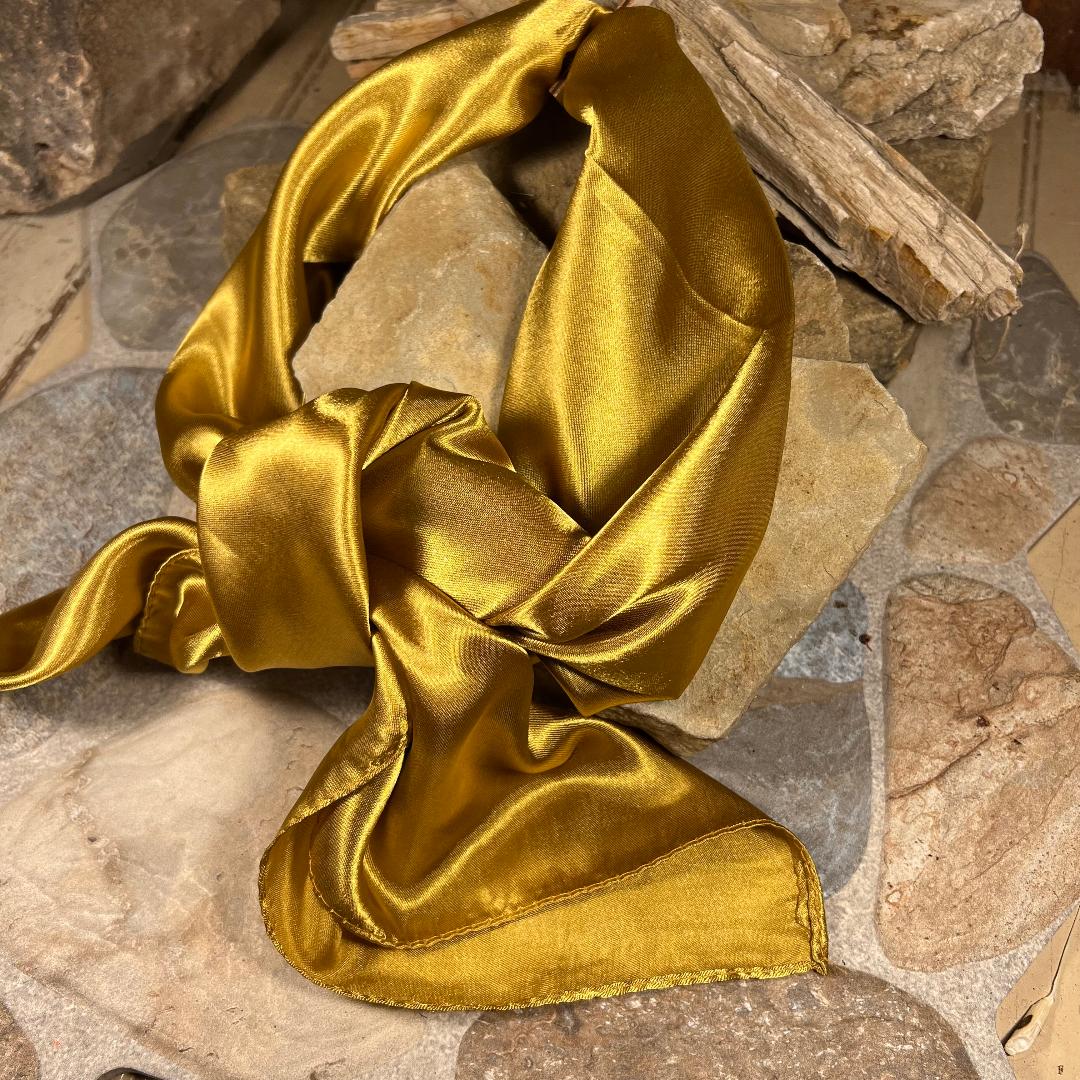 Mustard Gold Shimmer Wild Rag