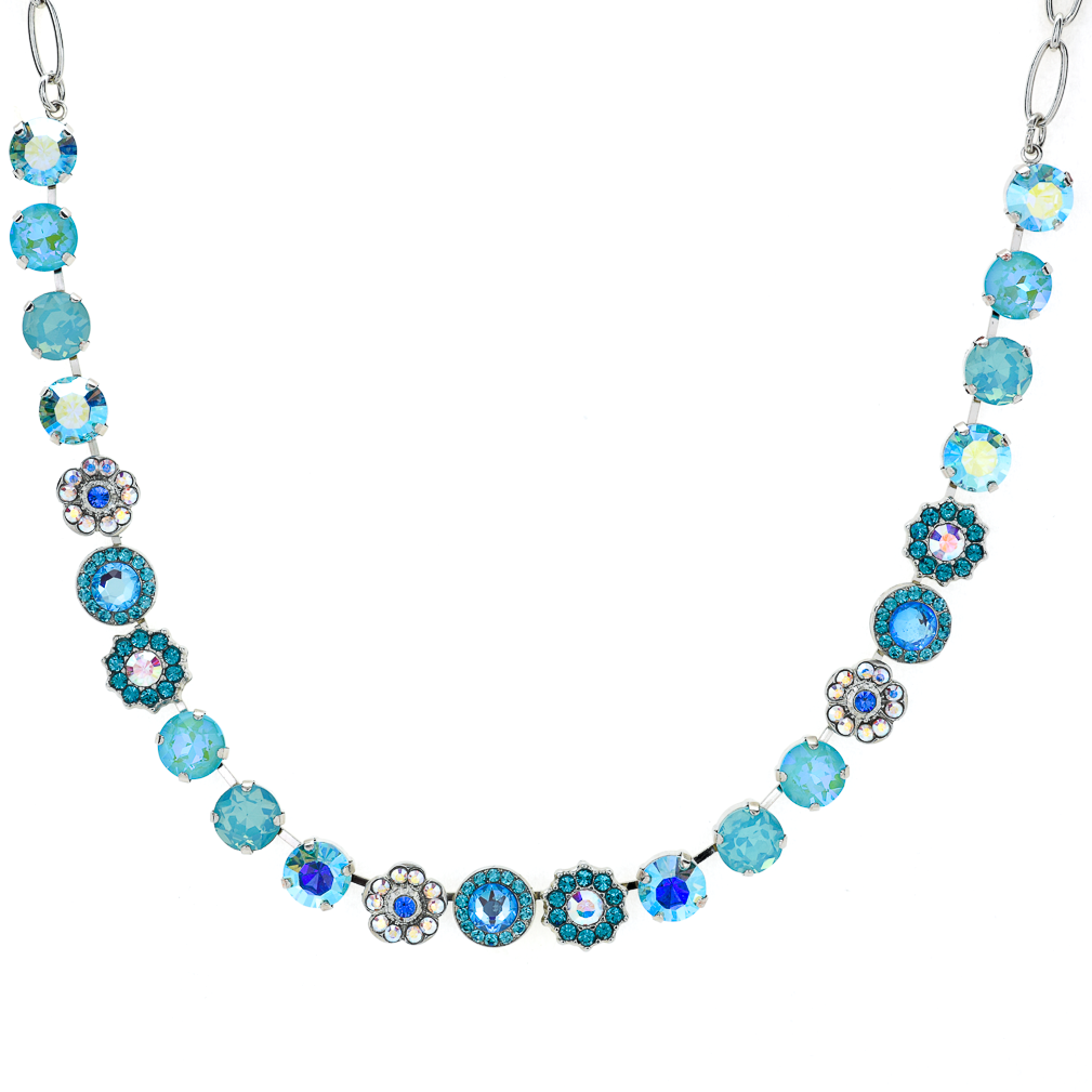 Mixed Elements Necklace in Tranquil Rhodium