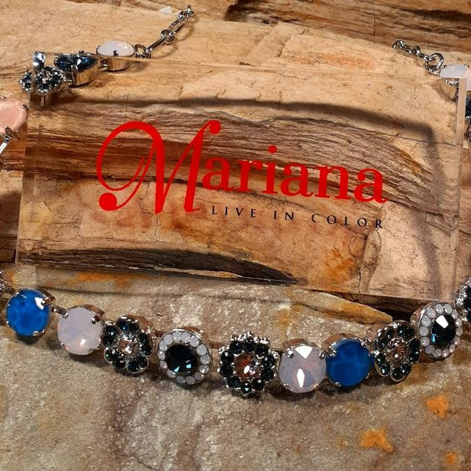 Blush, Pink and Blue Multi Stone Necklace