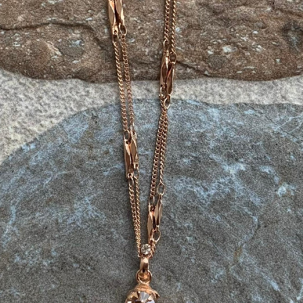 Multi Shades Multi Stone Cross Necklace