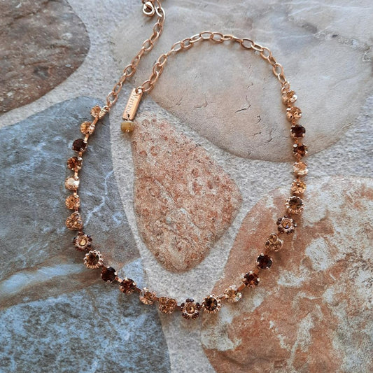 Petite Rosette Necklace in Chai