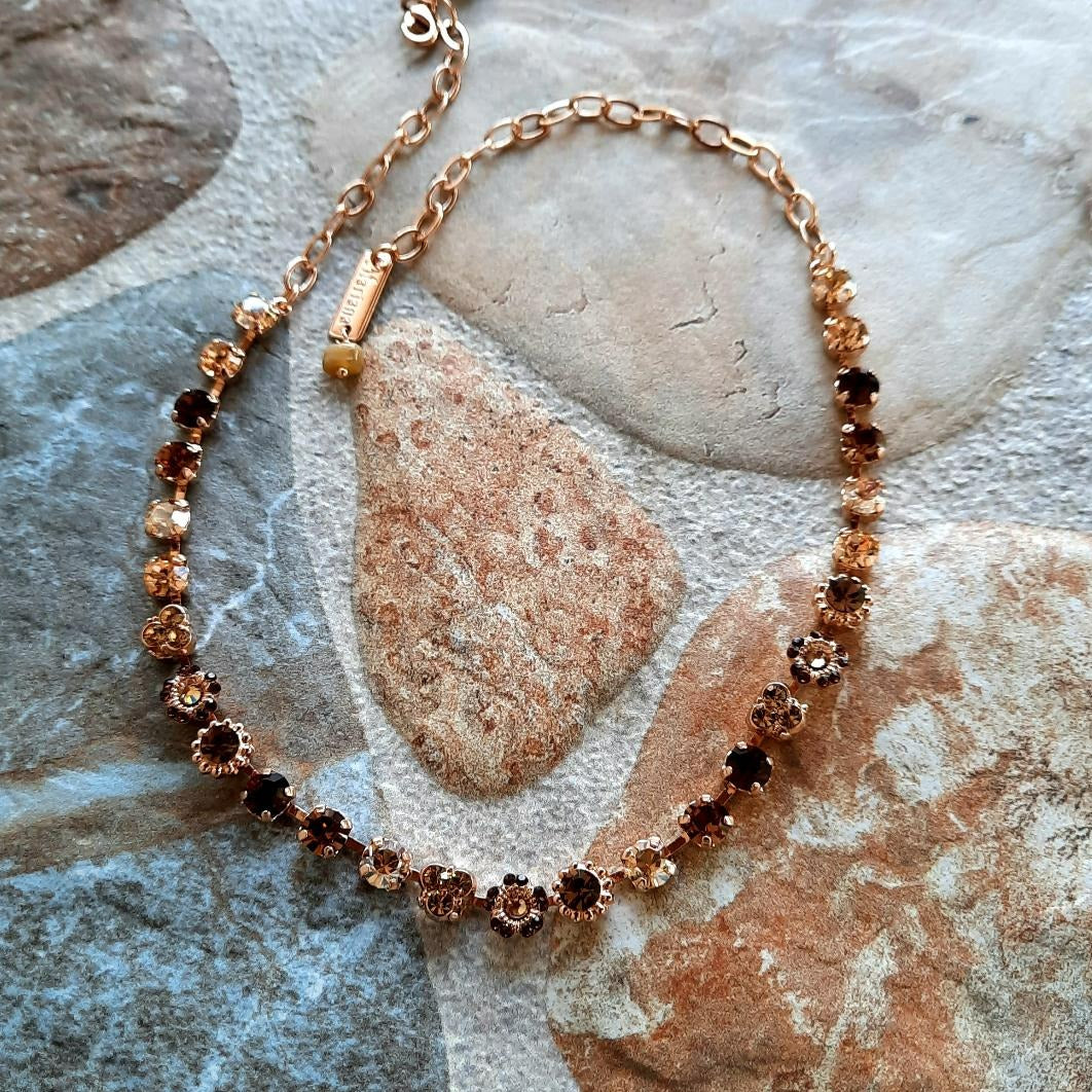 Petite Rosette Necklace in Chai