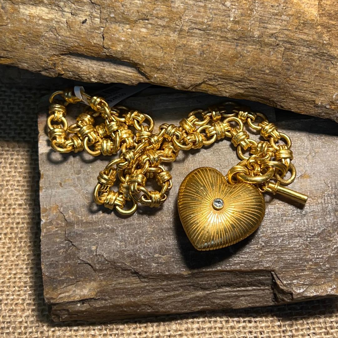 Esme Heart Pendant Link Necklace