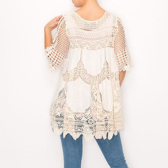 Natural Crocheted Top/Tunic