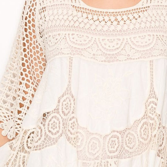 Natural Crocheted Top/Tunic