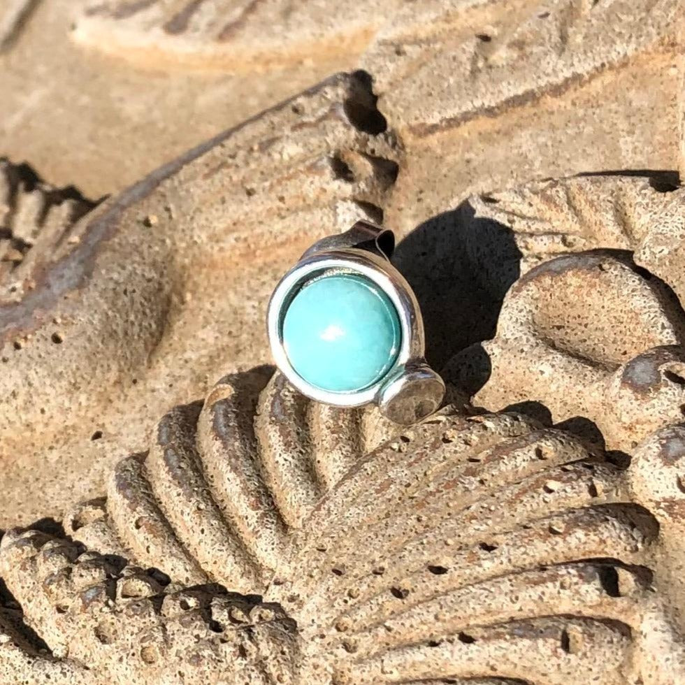 Silver Blue/ Turquiose Stud
