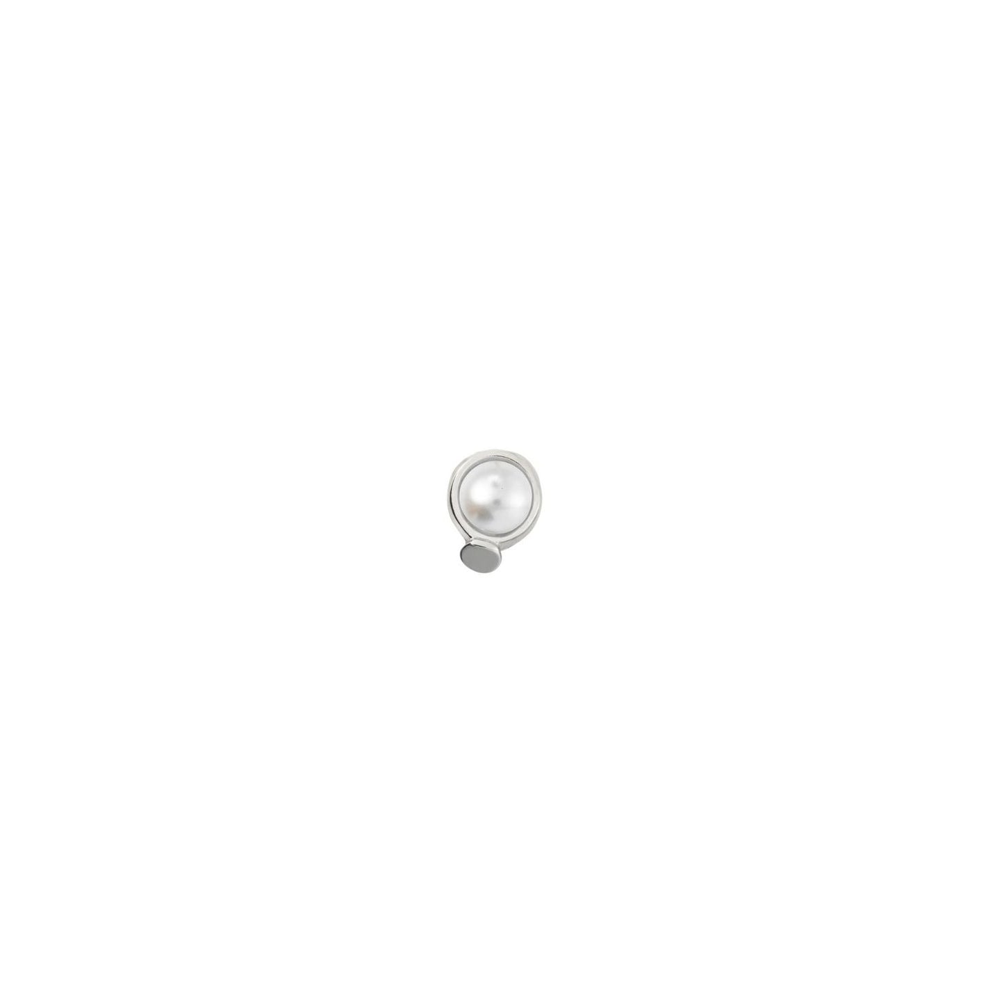 White Pearl Silver Stud