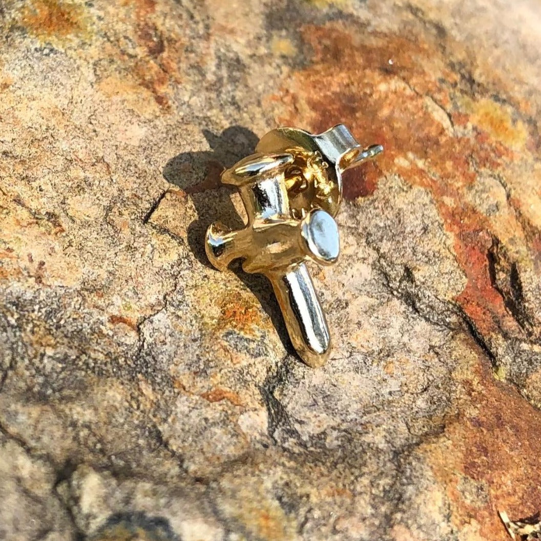 Take Me To Church Piercing Gold Stud