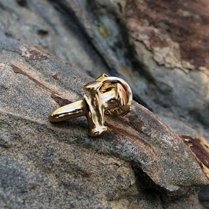 Take Me To Church Piercing Gold Stud