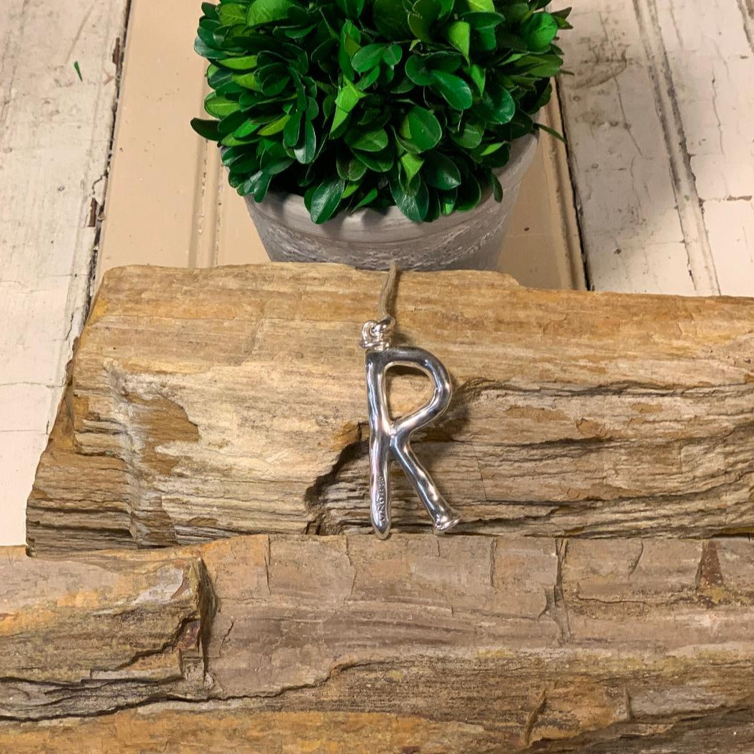 Letter Shaped Pendant in Silver inspired by the Iconic Nail
