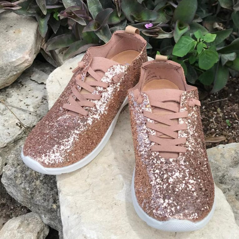 Sport Shoes Rose Gold Glitter Bomb Sneakers Rose Gold Glitter Mayo