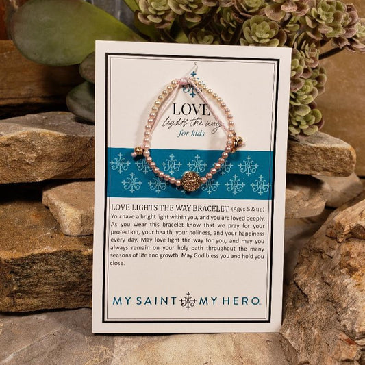 Love Lights the Way for Kids - St. Amos Crystal Pearl Bracelet