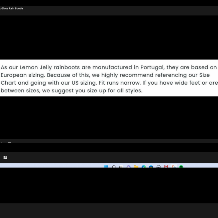 Black Gloss Rain Bootie