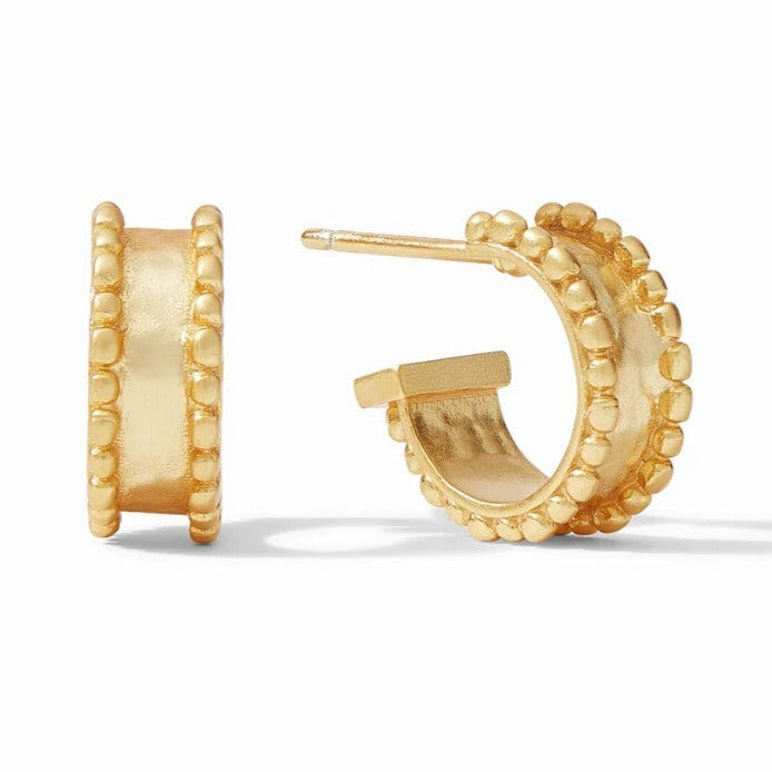 Marbella Freshwater Pearl Charm and Gold Hoops