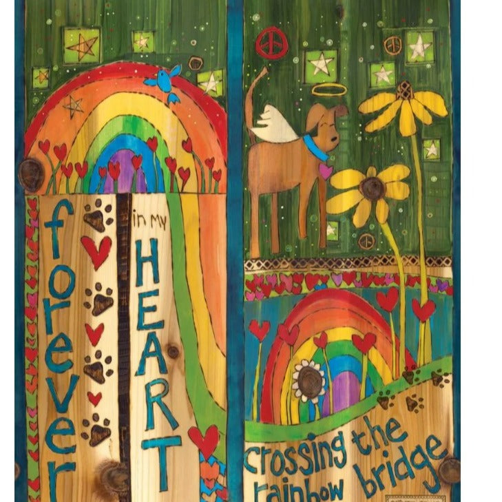 Rainbow Bridge Dog 20" Art Pole